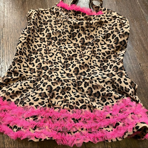 Flapdoodles cheetah and lace frill tankini size 5 - Picture 3 of 6